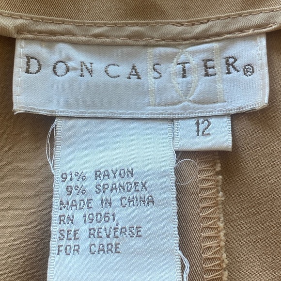 Doncaster Butterscotch Caramel Wide Color Women's Pants With Stretch - Picture 2 of 9